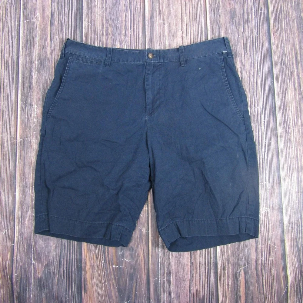 Polo Ralph Lauren Shorts Boys 12 Navy Chino Flat Front Embroidered Pony Casual